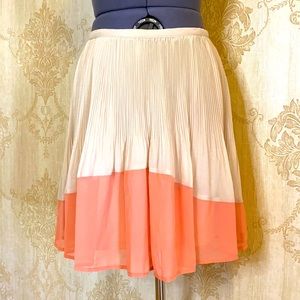 LC Lauren Conrad NWT Gold Coral Pleated Skirt